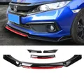 Universale Auto paraurti anteriore labbro corpo Kit Spoiler Splitter diffusore rosso nero blu Canard Splitter plastica ABS modifica automatica
