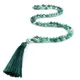 108 Perline Collana di Preghiera Striscia Verde Naturale Pietra di Onice Buddista Buddha Meditazione Bead Mala Collana Donna Uomo Gioielli Regali