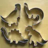 4 teile/satz Silber Edelstahl Dinosaurier Tier fondente Kuchen Cookie Keks Cutter Dekorieren Form