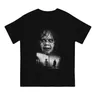 La maglietta esorcista T-Shirt novità in cotone da uomo girocollo spaventoso Horror Tees manica