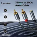 SOOMFON cavo da 3.5mm a 2 RCA cavo Audio da femmina a maschio con suono hi-fi cavo Splitter a Y