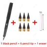 8 pz/set Unlimited Eternal a Pencil No Ink Writing Magic Stationery for Writing Art Sketch kawaii