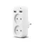2023 Spina UE Adattatore per presa multipla da parete Doppia presa Portatile 2 porte USB per telefoni cellulari 1200W 250V, per smartphone Tablet