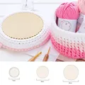 1 pz Crochet Basket Base 10cm 15cm 20cm 25cm incompiuto in legno bianco punto croce intagliato borsa