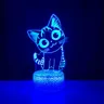 Cute 3D Cat Night Light Kids LED Cat Lamp Lovely USB acrilico Glasses Table Nightlight per bambini