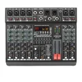 Mixer Audio DJ a 6 canali Console di missaggio con uscita AUX 48V 2 individuale 7 Band EQ 99 Effect