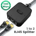 1000Mbps 1 In 2 Out Adattatore Ethernet RJ45 Splitter Lan Connettore Cat 6 RJ45 Splitter Switch Accoppiatore per PC Laptop TV Box Router