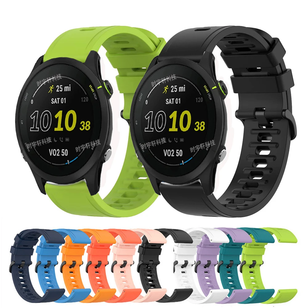Per Garmin Forerunner 255 55 245M cinturino 22mm 20mm braccialetto sportivo in silicone per Garmin Venu 2 2Plus SQ/Vivoactive 3 4 cinturino