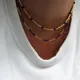 Collane di moda con catena di perline color oro fatte a mano della Boemia Collana con ciondolo di perle Gioielli per le vacanze al mare per accessori donna N0374