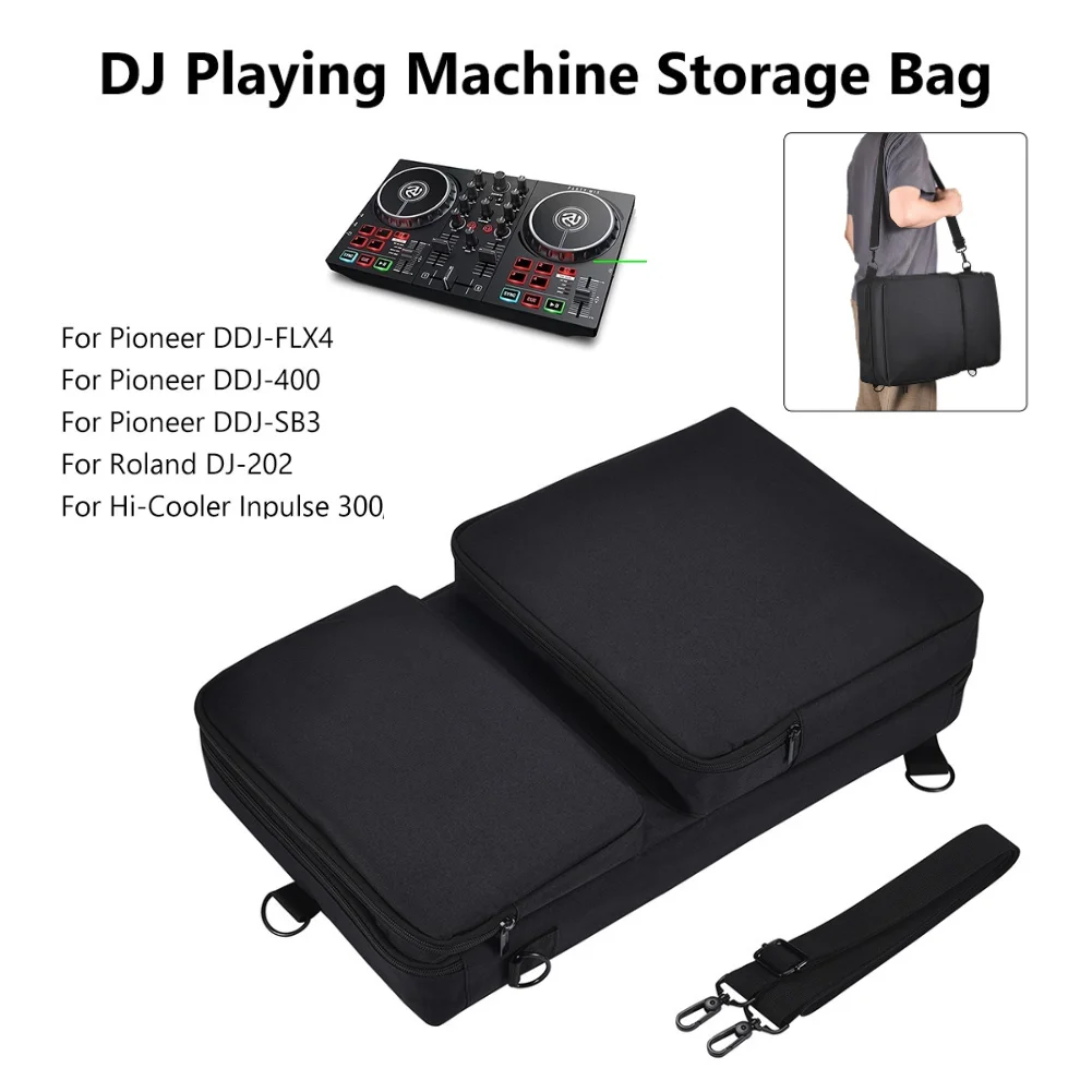 Custodia imbottita per Controller DJ portatile custodia protettiva antipolvere per giradischi resistente ai graffi per Pioneer DDJ-400 DDJ-FLX4
