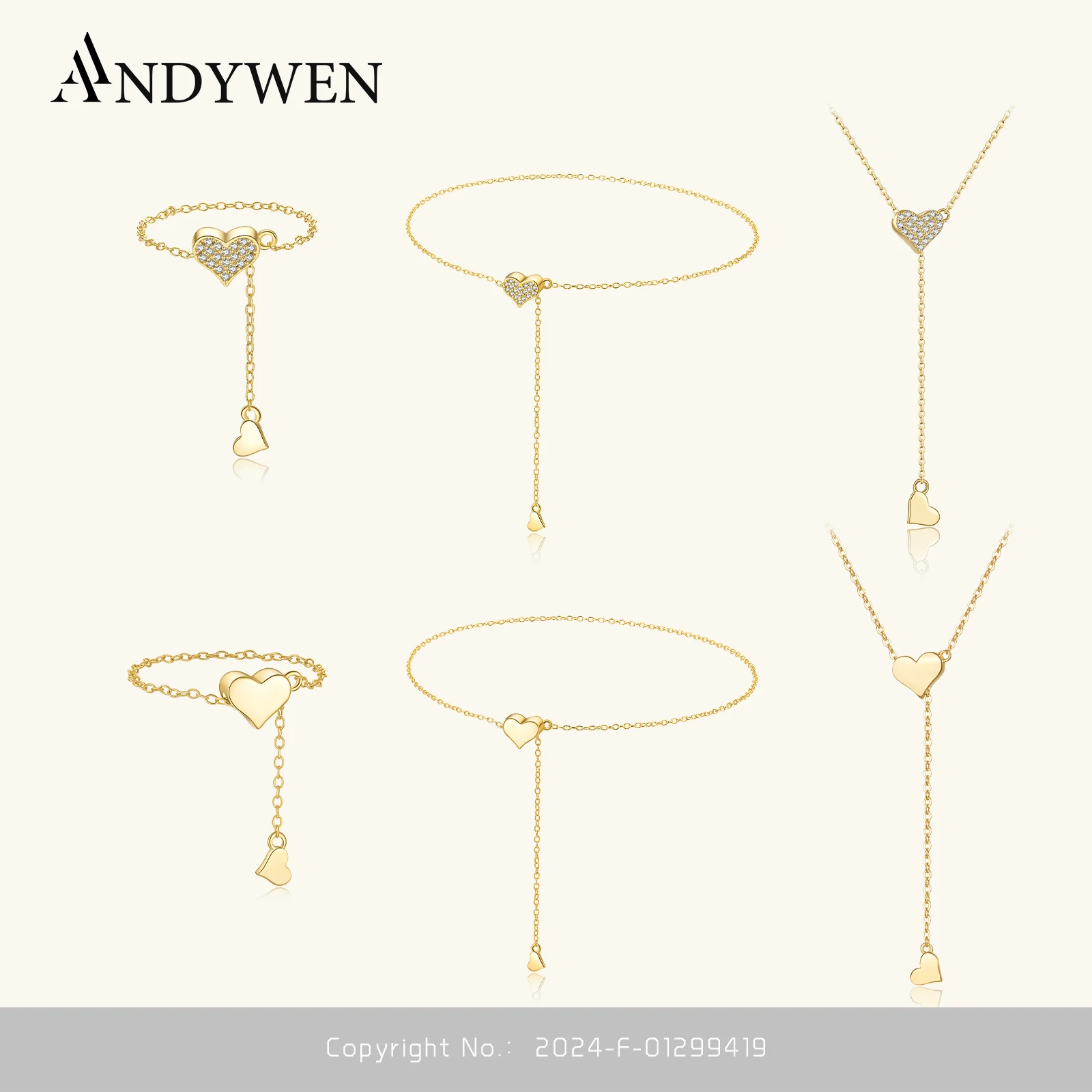 ANDYWEN 925 Sterling Silver Transformer Catena regolabile Ciondolo a forma di cuore Collana con ciondolo Goccia Girocollo Ridimensionabile Donna Gioielli di lusso