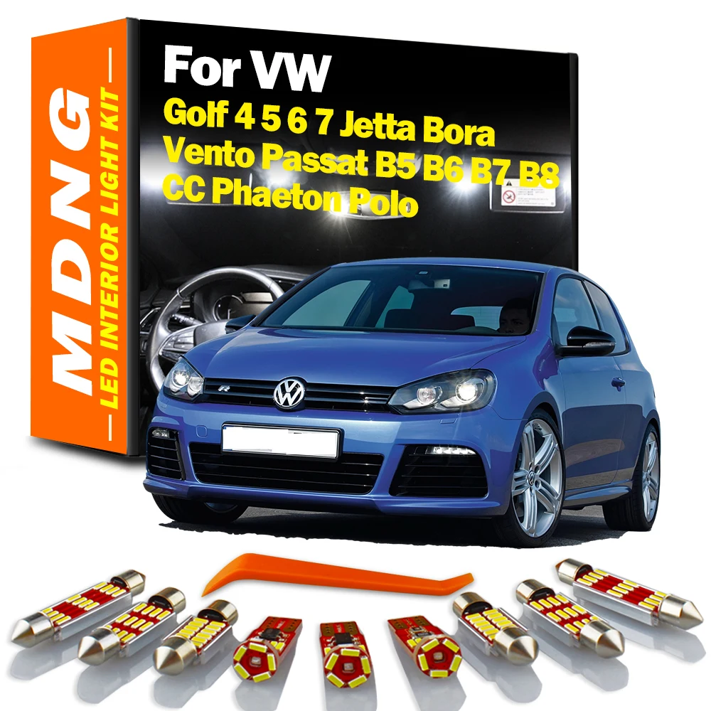 MDNG Canbus Kit luce interna a LED per VW Golf 4 5 6 7 Passat B5 B6 B7 B8 CC Jetta Bora Vento Phaeton Polo Lampada per auto Lampadine a LED