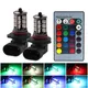 2 pz h11 led rgb 5050 chip h1 led rgb h3 led rgb h7 led lampadina per auto lampeggiante h8 Led fendinebbia 9005 hb3 led hb4 9006 fendinebbia per auto