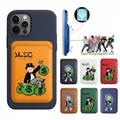 Aggiorna la custodia a portafoglio in pelle PU bianca magnetica per MagSafe iPhone13 14 12 11 Custodia per carte di lusso con monopolio da dollaro