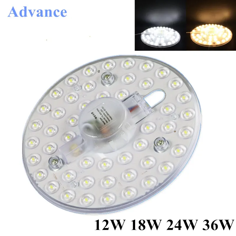 Pannello luminoso a LED 110 220v Lampada a LED Pannello LED Lampada da soffitto 5730SMD 12W/18W/24W/36W Polpo bianco ad alta luminosità Rotondo da cucina