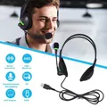 Cuffie cablate da 3.5mm cuffie USB universali per Call Center aziendali con microfono auricolare con cancellazione del rumore per Computer portatile