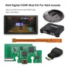 Hispedido per kit Mod HDMI digitali N64 porta di trasferimento set PCB giochi in TV ricambi per