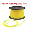 100m 3mm Quadrato Giallo Filo di Cavo di Nylon per STIHL Strimmer Trimmer Rasaerba Universale Strimmer Filo Quadrato