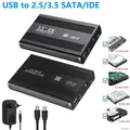 Adattatore da USB a SATA IDE HDD SSD da 2,5/3,5 pollici Custodia per disco rigido Custodia USB 3.0