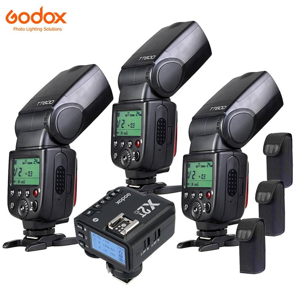 GODOX TT600 GN60 Flash Light Master Slave Speedlite 2.4G Sistema wireless per fotocamera DSLR Canon Nikon Pentax Olympus Fuji Sony