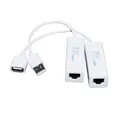 1 paio USB RJ45 Ethernet 200M Cavo di prolunga Convertitore USB 2.0 Adattatore di estensione TX RX Ricevitore mittente di CAT5E o CAT6 Cat5e/6