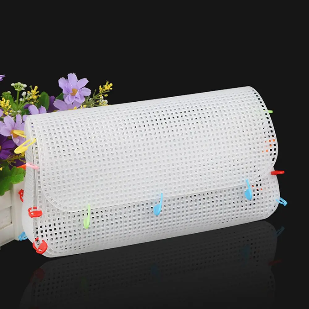Cucito artigianato forniture artigianali gancio di chiusura borse borsa tappeto gancio borse filo gancio panno di rete di plastica