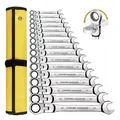 Set di chiavi a cricchetto con testa flessibile, chiavi combinate a cricchetto metriche WOZOBUY Set