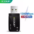 EDUP 1689 1300Mbps Mini USB WiFi Adattatore Scheda di rete Dual Band 5G 2.4GHz Adattatore USB AC wireless per PC Desktop Laptop Win11