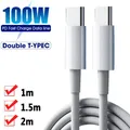 Cavo dati da 100W da tipo C a tipo C per Samsung Xiaomi Huawei MacBook IPad Quick Charge doppio tipo