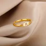 Anelli con lettera iniziale per donna uomo iniziali in acciaio inossidabile anello A M K S nome