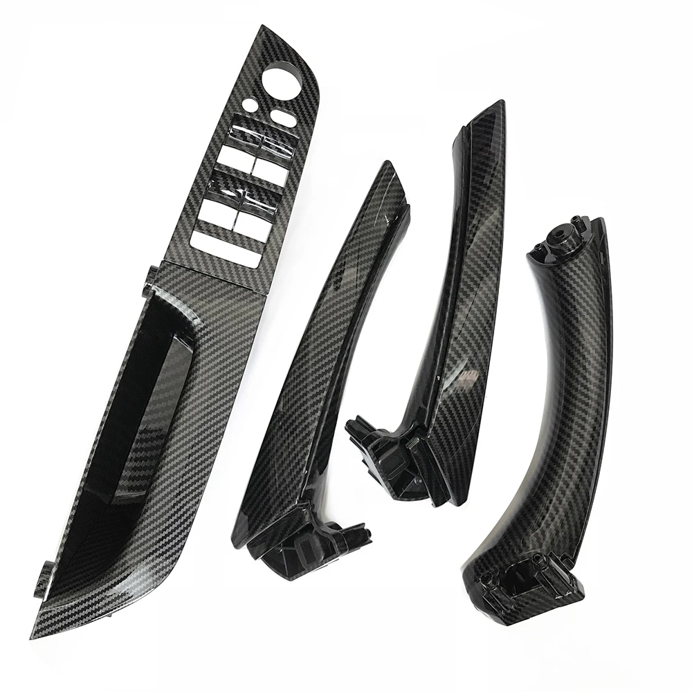 Maniglia per bracciolo porta interna in fibra di carbonio LHD RHD per BMW Serie 3 E90 E91 316 318 320 325 328i 2004-2012