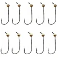 5pcs Mini Jig Head Hook rame Head Hook spinato Fishhook trota Soft Worm Lure Jig Hook attrezzatura