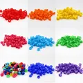 100 pz uccelli piccione anelli piede piccolo pollame anello piede 10 colori plastica colomba Clip