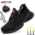 Scarpe da lavoro traspiranti da uomo scarpe antinfortunistiche estive Sneakers protettive leggere