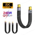 Cavo FPC da USB C a tipo C da 240 W 5A USB 4.0 40 Gbps Gen 3 Thunderbolt 4 8K a 60 Hz Cavo adattatore di ricarica rapida per MacBook Samsung Xiaomi