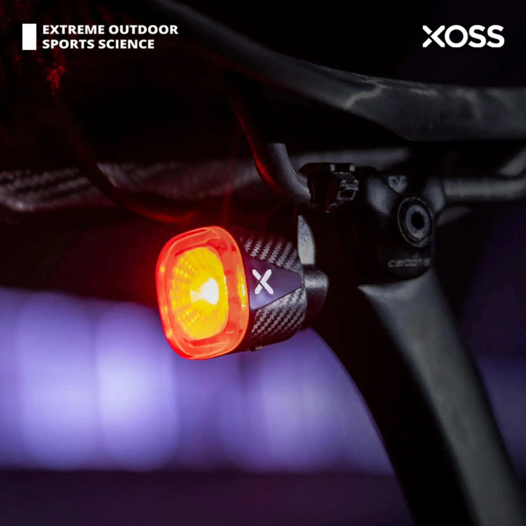 XOSS XR01 Fanale posteriore intelligente Rilevamento freno automatico Luce per bicicletta ricaricabile impermeabile Avvertimento posteriore Fanale posteriore per ciclismo Accessori per bici
