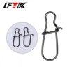 FTK 50Pcs Fishing Snaps Clip Lock Snap Strong Stainless Steel Quick Change Lure Snap Fishing Clips