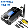 Bluetooth 5.0 Trasmettitore Ricevitore Stereo AUX Jack da 3,5 mm RCA Adattatore audio vivavoce coassiale ottico TV PC Altoparlante per auto