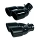 Universale 63mm Ingresso Auto Doppio Barbel Punta di Scarico Posteriore Tubo di Coda Silenziatore Uscita in Titanio Nero Accessori per Auto in Acciaio Inossidabile