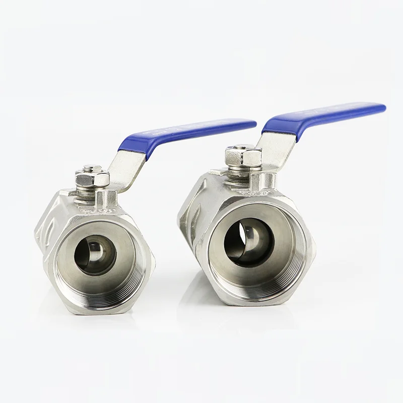 Valvola a sfera in acciaio inossidabile Valvola a sfera 1/4" 3/8" 1/2" 3/4" 1" 1-1/4" 1-1/2" Valvola BSP femmina con valvole filettate con manico in vinile
