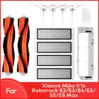 Compatibile con Xiaomi Mi Robot Vacuum Cleaner 1 / 1S SDJQR01RR SDJQR02RR Roborock E2 E3 E4 E5 S4 S4 Max S5 Spazzola principale e laterale, filtro