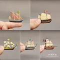 Modello in miniatura Mini nave pirata Sea Yacht Ocean piacere barca Decor piccola retrò triangolare
