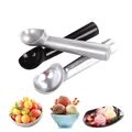 LMETJMA Paletta per gelato antigelo antiaderente Cucchiaio per gelato in alluminio Palla di melone Paletta per impasto per biscotti Strumenti per gelato KC0080