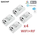 QIACHIP RF 433 AC 220V ricevitore Smart Home Wifi telecomando senza fili interruttore della luce a Led Smart Life/Tuya APP funziona con Google