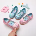 Disney Frozen Elsa Princess Designer Crystal Casual scarpe basse per bambini ragazze Bling scarpe da