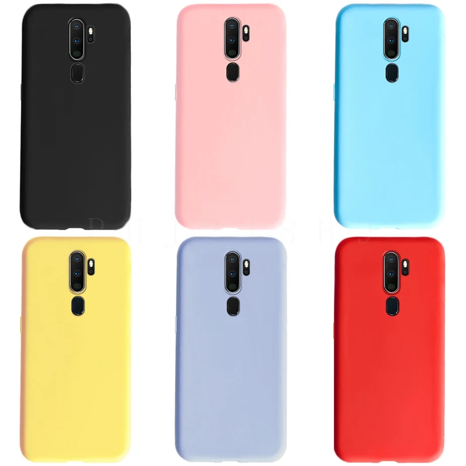 Custodia Candy liscia per OPPO A5 (2020) custodia in Silicone liquido per OPPO A9 (2020) A11X custodia morbida in Silicone TPU sottile borsa OPPO A5 2020