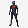 Halloween Miles Morales attraverso lo Spiderverse Costume Cosplay Spiderman Suit Zentai body uomo