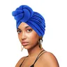 Nuovo Turbante africano per le donne grande fiore Stretch Turbante Headwrap Beanie Hat Ladies