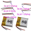 2 pz 3.7V 150mAh 0.555Wh batteria ai polimeri di litio JST 3pin 1.0/1.25/1.5/2.0/2.54mm spina 402020 per Mouse GPS Bluetooth Smart Watch