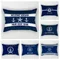 Fodera per cuscino per divano serie nautica blu scuro 40 * 60 decorazione per la casa fodera per cuscino in vita 30 * 50 può essere personalizzata